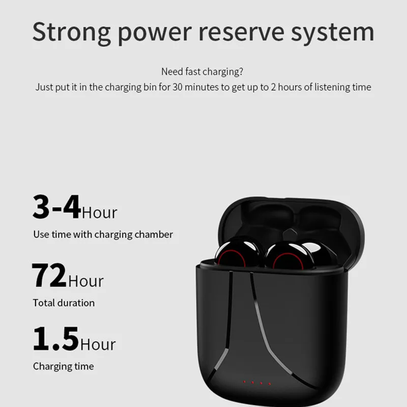 V3 TWS Wireless Bluetooth 5 0 Earphone With Mic Stereo Earphone Sport Waterproof Earphone HD call For iphone and Android phone