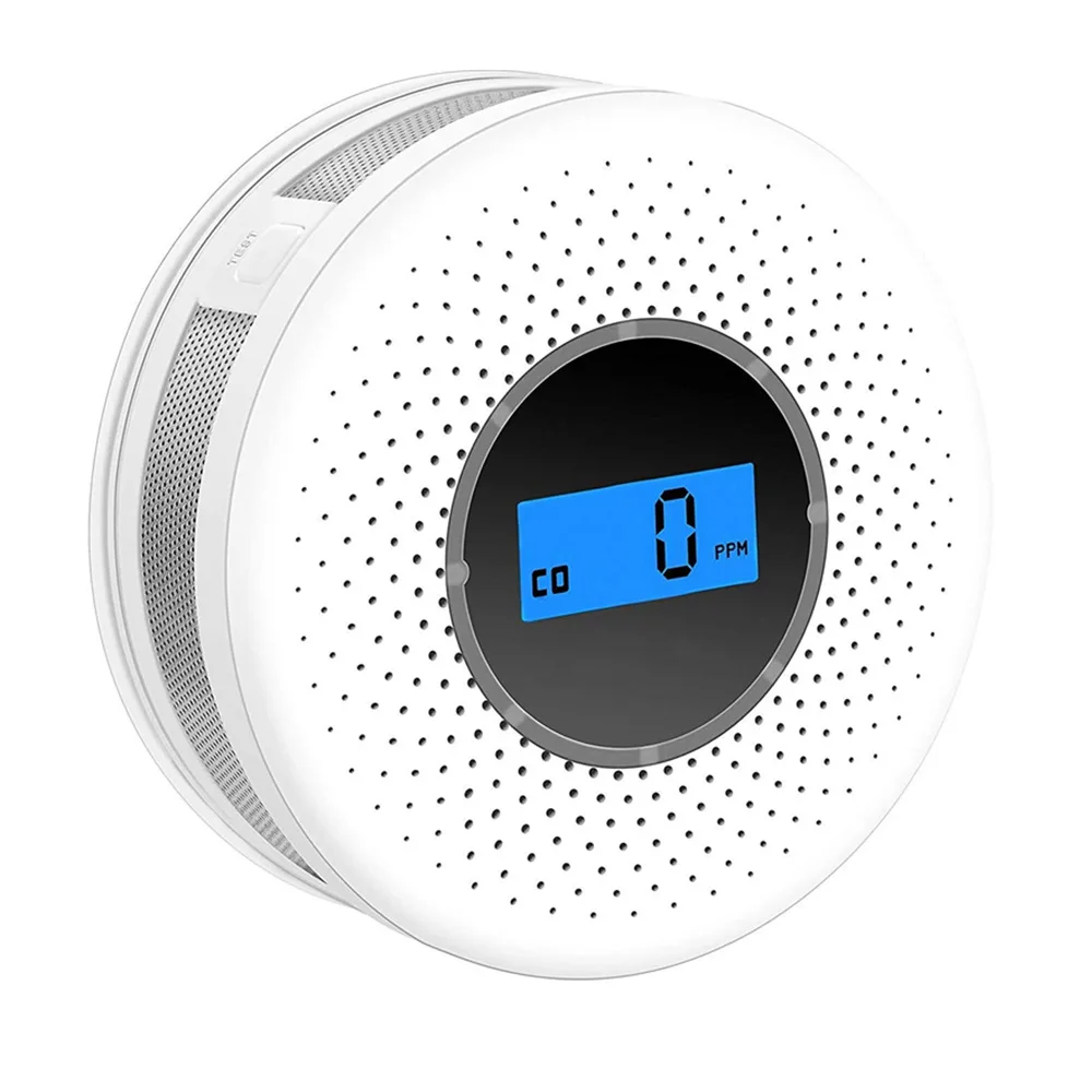 

Newest 2 in 1 LED Digital Gas Smoke Alarm Co Carbon Monoxide Detector Voice Warn Sensor Home Security Protection High Sensitive