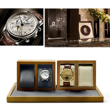 

Watch Display Sand Props Solid Wood with Microfiber Internal Jewelry Organizer for Shop Counter