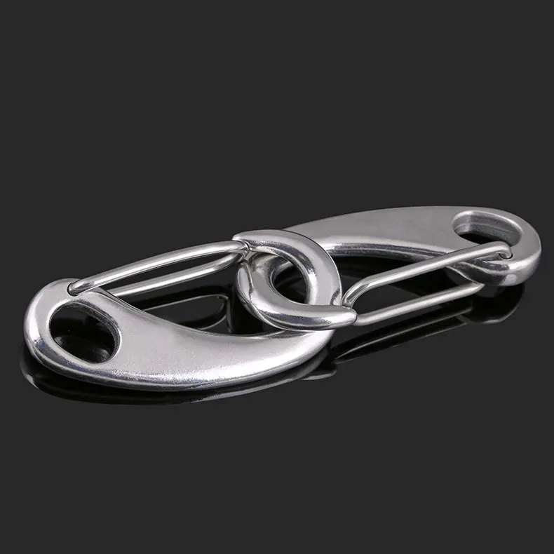 304 Stainless Spring Buckle Wire Rope Shackle Buckle Clasp Snap Hook M30-M100 