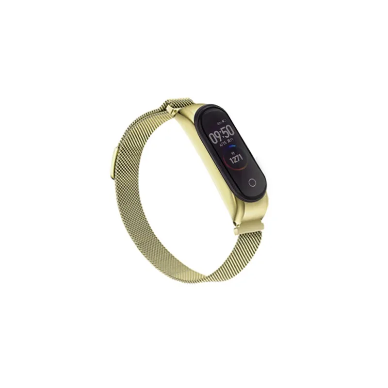 Цвет: желтый Высококачественный металлический браслет для Xiaomi Mi Band 4 спортивный сменный Ремешок Браслет декоративный - Цвет: Цвет: желтый