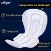 Whipser Night Use Sanitary Napkin with Wiings 400mm Sanitary Pad Breathable & Leak-proof Super Abosrbency Soft Cotton Material 3