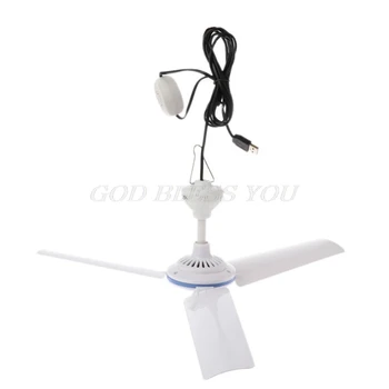 

DC 5V Ceiling Fan Air Cooler Portable USB Fans for Bed Camping Outdoor Mini Hanging Camper Tents Hanger Fan Drop Shipping
