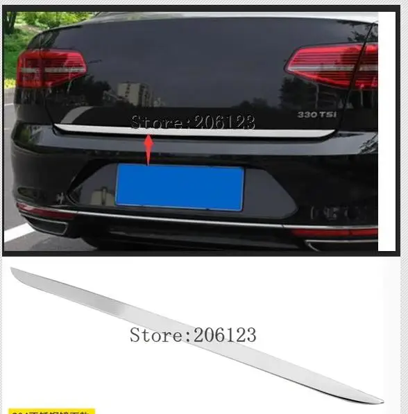 

Fit For VW PASSAT B8 2017 2018 2019 Rear Trunk Boot Tailgate Door Tail Gate Cover Trim Molding Lid Bezel Garnish Strip Styling