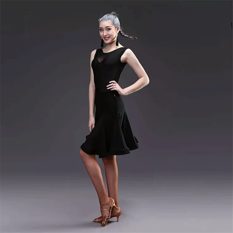Woman Latin Dance Skirt Fishbone Tango Costume Training Dress Performance Wears Sexy Rumba Samba Dance Skirt for Women Girl dance dress dance skirt