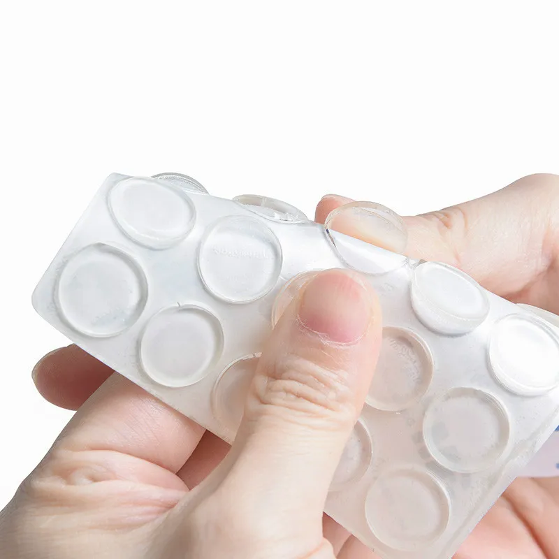 Round Clear Self Adhesive Silicone Rubber Bumpers Soft Transparent Anti Slip shock absorber Feet Pads Damper 40/50/100 pcs .