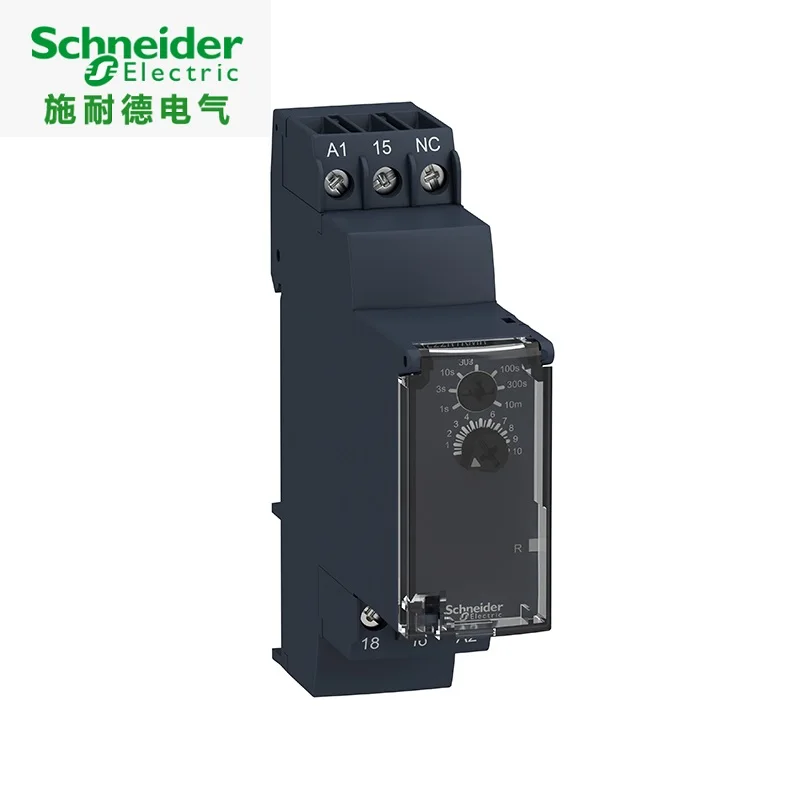 

Schneider Electric Timer Relays Modular timing relays with relay output width 17.5 mm 1 CO Dual or single function RE17RAMU