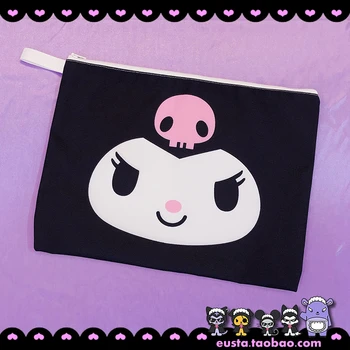 

New Cartoon Kuromi Handbag 10.5 11inch Case Holder Fashion Bags Canvs Travel file holder