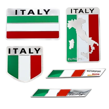 

Metal National Flag Emblem Decoration Badge Stickers For FIAT 500 Punto Astra Panda Bravo For Alfa Romeo GT 159 147 156 Giulia