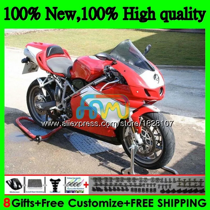 OEM тело для поездок на мотоцикле DUCATI 749-999 749S 999 749 999 03 04 Кузов 78BS. 82 749 999 S R 749R 999R 2003 красный, белый цвета, распродажа 2004 обтекатели комплект