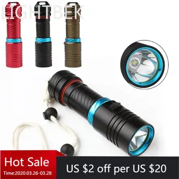 

Diving LED Flashlight 100m XM-L2 Underwater LED Light Magnetic Switch Waterproof Flash Light Torch by 18650 or 26650