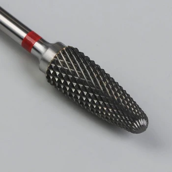 

Carbide carbide mill for manicure "Corn", small cut, red notch, 5 × 14 mm