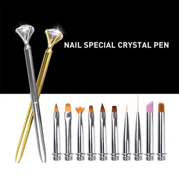 

Golden silver suit nail painting pen Nail Art Dotting Manicure Painting Drawing Polish Brush Pen Tools