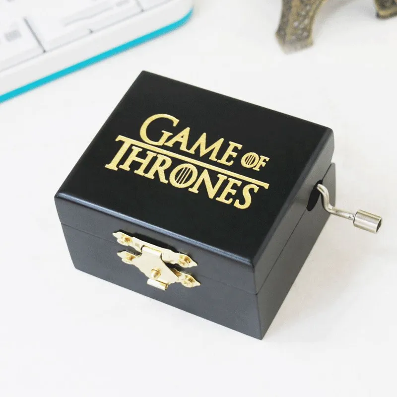 

Wood Movie Sailor Moon Eight-tone box Game of Thrones Hand Crank Musical Box Model Birthday Gift Collectible