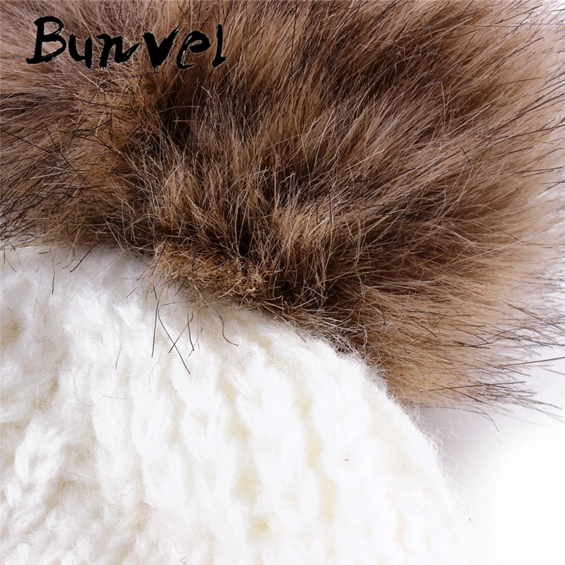 Bunvel Mommy and me, повседневные шапочки для мамы, маленьких девочек и мальчиков, теплая вязаная зимняя шапка, модная детская шапка, подходящая 35