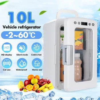 

12V/220V Mini Car Refrigerator Cooler Warmer Truck Electric Fridge Heater Freezer