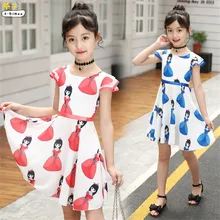 Г. Летние Детские платья для девочек, платье принцессы хлопковый милый детский костюм с рисунком для девочек-подростков 12