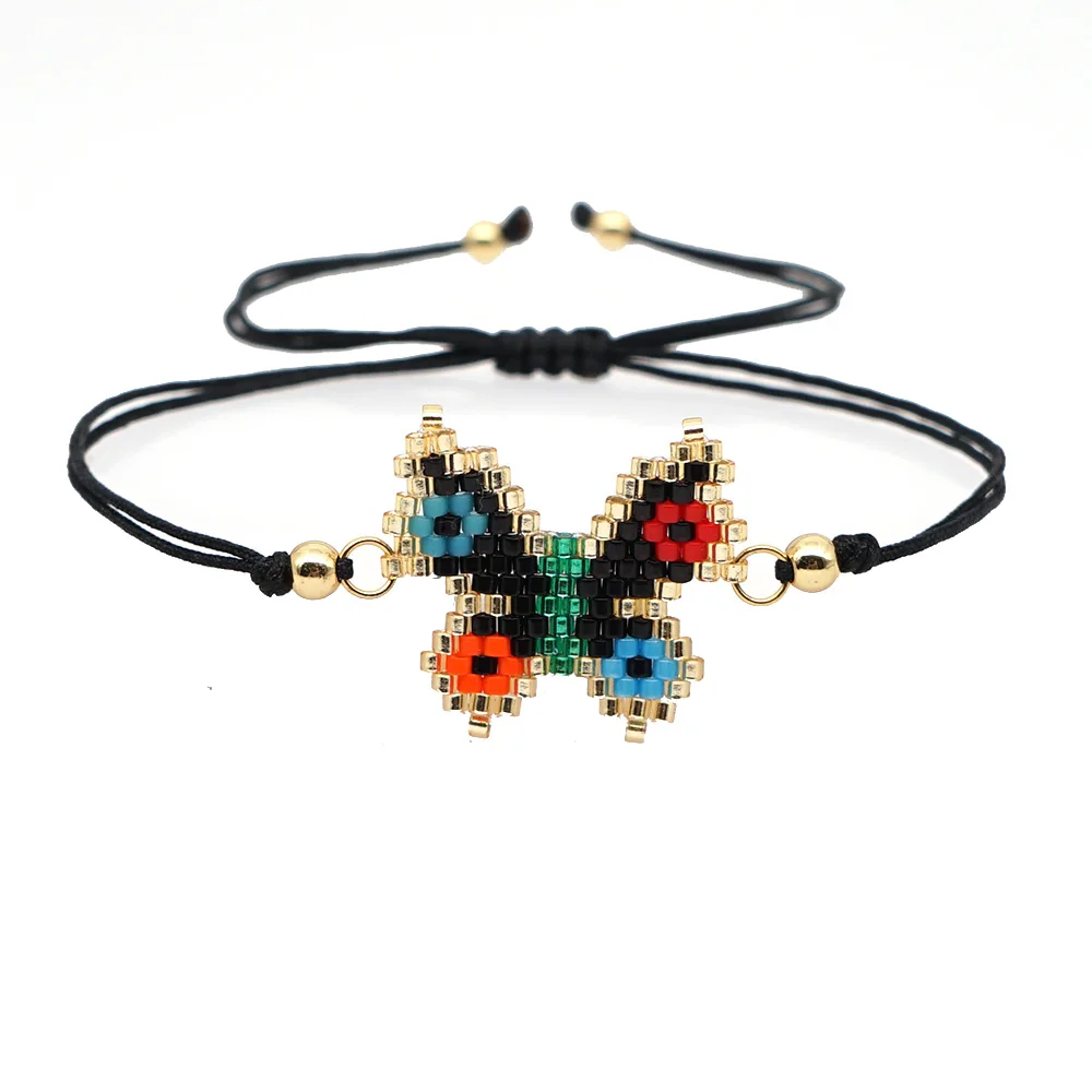 Go2boho Pulseras Mujer Moda, женский браслет MIYUKI, подарок, Бабочка, ювелирное изделие, детские браслеты с животными, ручная работа, бусины Delicas