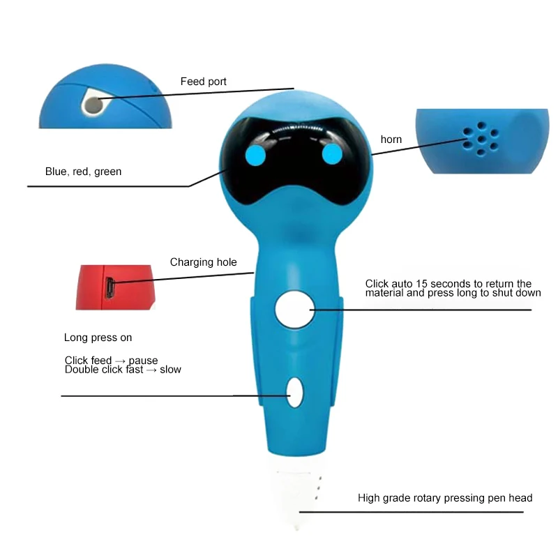 3D Ручка светодиодный дисплей Робот Форма голоса подсказка USB 3D печать Ручка LSMK99