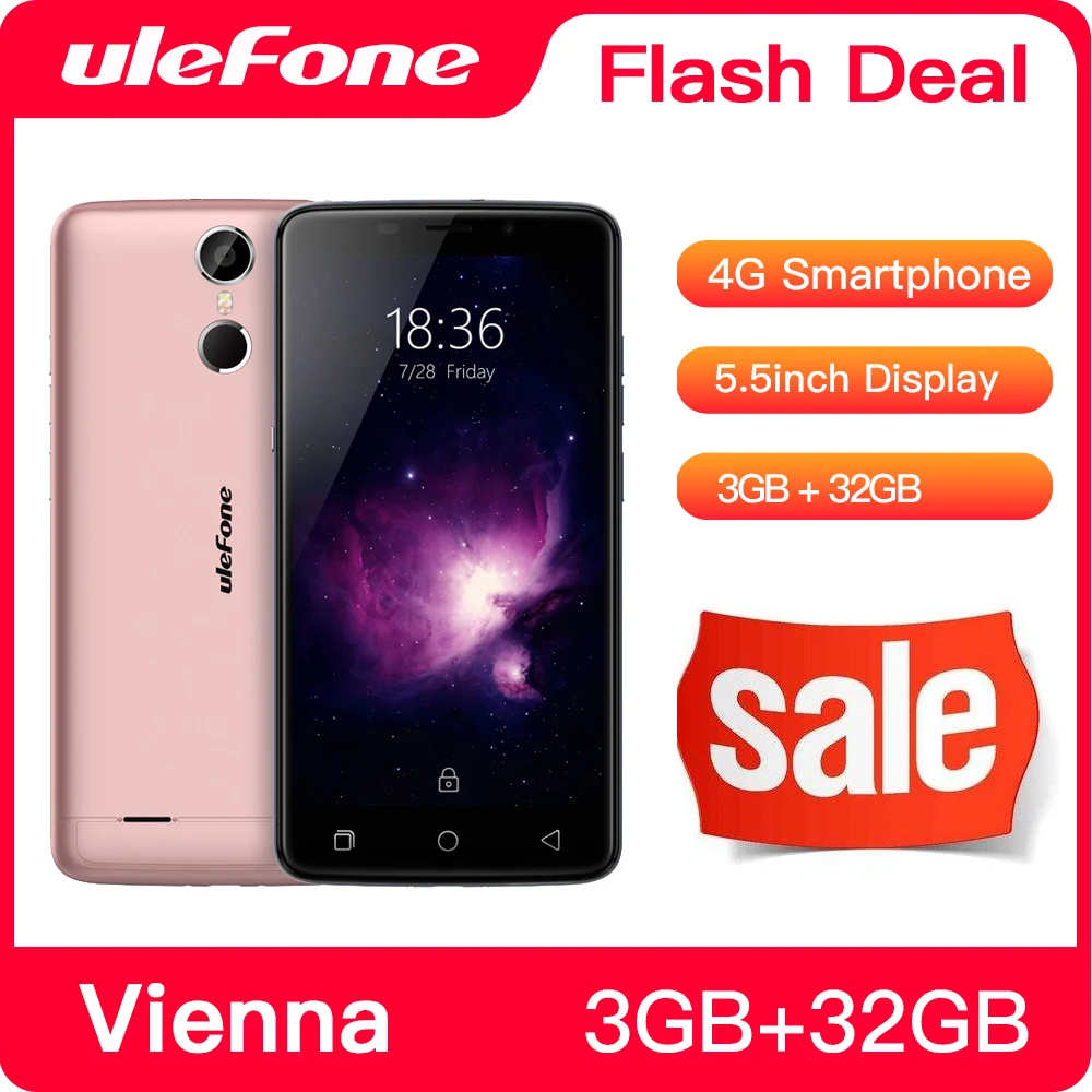 Чехол-накладка Ulefone Вена мобильный телефон 5 дюймов FHD экран Android 3 ГБ + 32 13MP Cam MTK6753