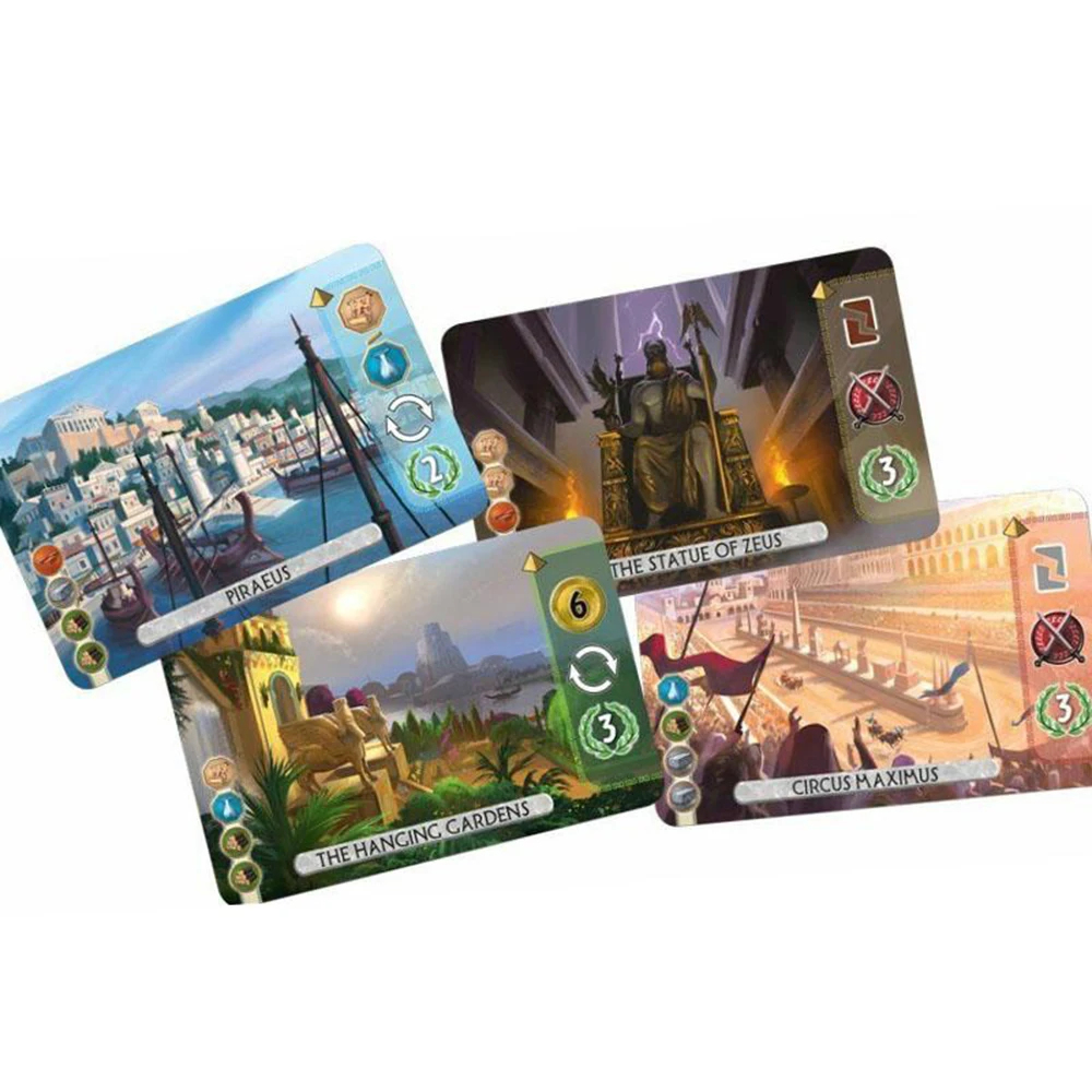 Горячая Распродажа настольная игра 7 чудеса расширение Дуэль 2 игрока