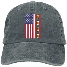 Американский флаг регби мяч унисекс Джинсовая Шляпа От Солнца регулируемая бейсболка