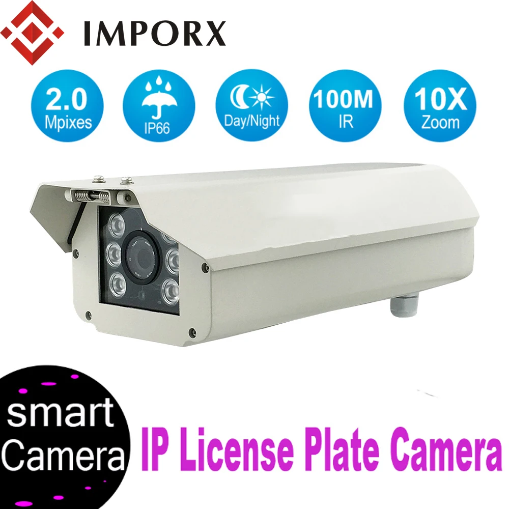 IMPORX 2MP HD 1080P 6-22 мм объектив ANPR транспортные средства номерной знак распознавания LPR IP камера Открытый для парковки с ИК светодиодный