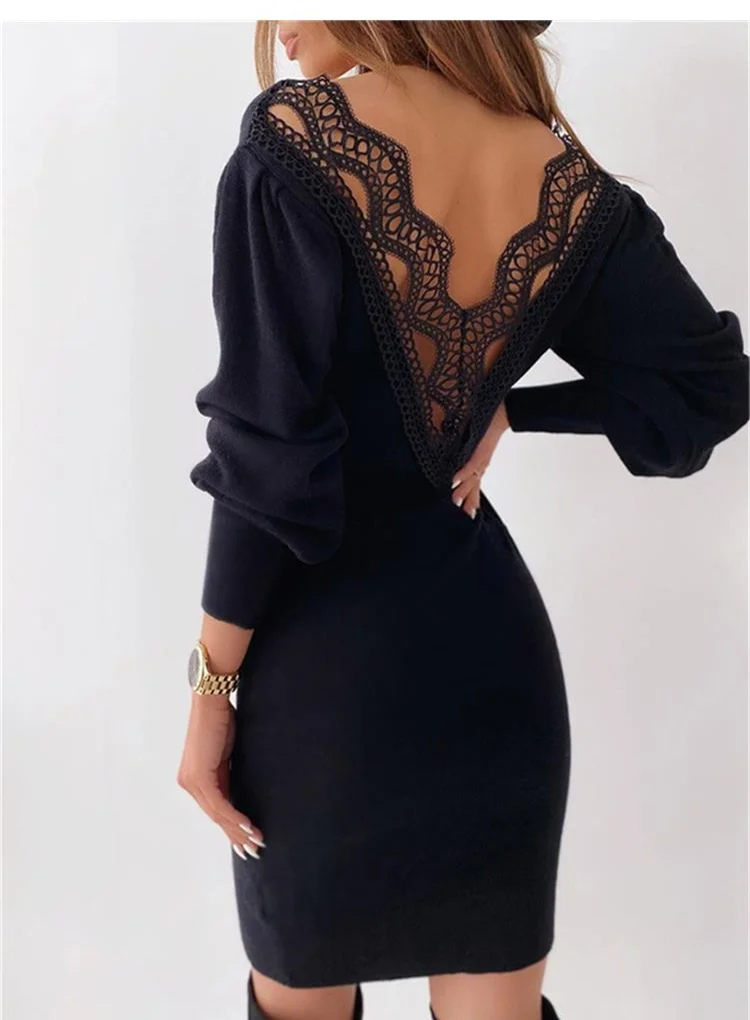 Dress Long Sleeve Fashion Mini Dress Sexy Women Slim Streetwear Temperament Stylish Robe Holiday Basic Clothing Female Vestidos off shoulder dress