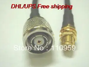 

DHL/EMS Hot 100 pcs RP TNC Male to RP SMA Female Nut Bulkhead LMR195 Jumper-A2