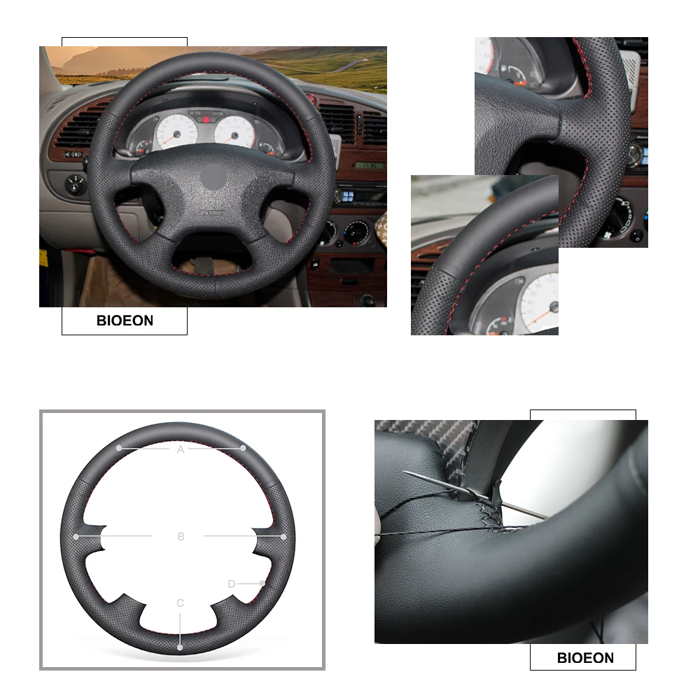 Черный PU искусственная кожа крышка рулевого колеса для Citroen Elysee c-elysee Citroen Xsara Picasso