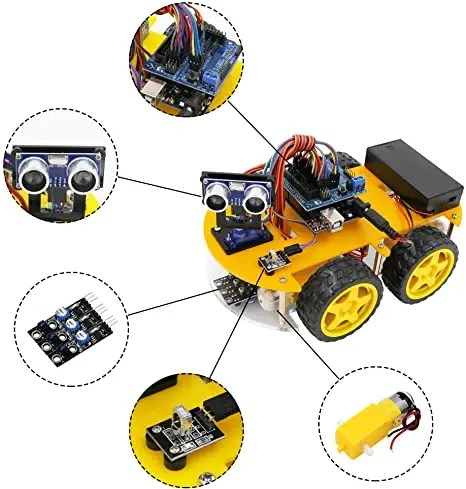 

Smart robot car kit for DIY experiment/control bluetooth caterpillar car kit for Arduino