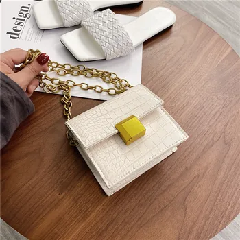 

Mini Alligator Pattern Flap Bags For Women 2020 PU Leather Chain Crossbody Bags Designer Shoulder Bag Sac A Main Femme Handbags