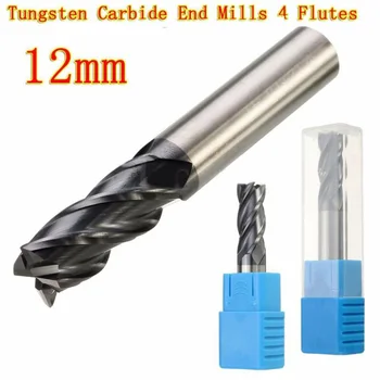 

1 * Tungsten Carbide End Mill 4 Flute Shank Drill HRC50 75MM Length Flat Bottom