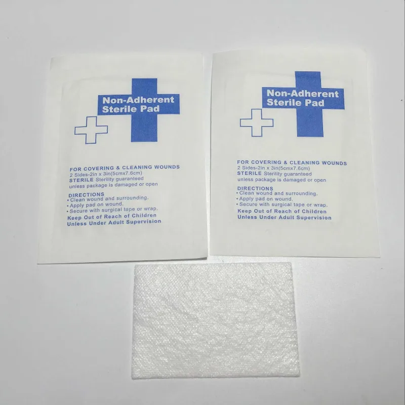 Almohadilla de gasa 100% algodón para primeros auxilios vendaje impermeable para heridas, almohadilla de gasa médica estéril, suministros de cuidado de heridas, 50 unids/lote