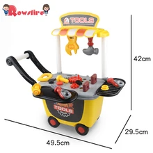 Rowsfire дети ролевые игры эмуляционные DIY тележка ремонтный набор игрушка обучающая коробка для инструментов для детей