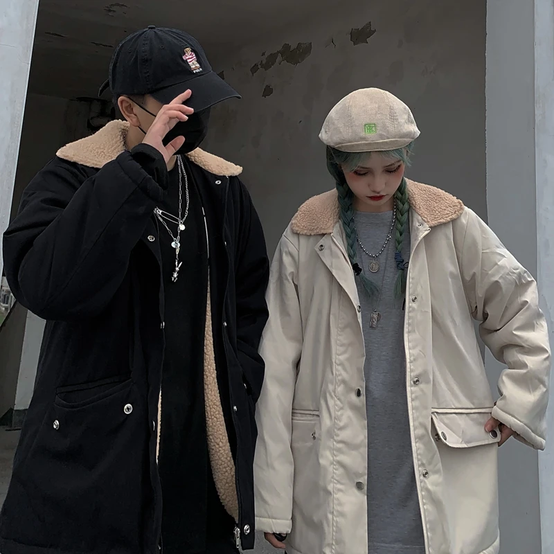 Women Winter Jacket Patchwork Overcoat Thick Outwear Oversize Coats Loose Parkas Warm Streetwear Fashion Faux Fur Bomber Jackets