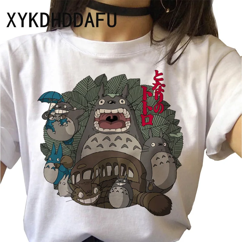 Totoro T Shirt Women Kawaii Studio Ghibli Harajuku Tshirt Summer Clothes Cute Female ulzzang T-shirt Top Tee japanese Print