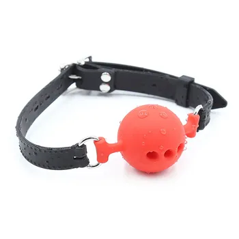 Couple Silicone Gag Ball BDSM Bondage Restraints Open Mouth Breathable Sex Ball Harness Strap Gag Sex Toy for Women Accessories 4
