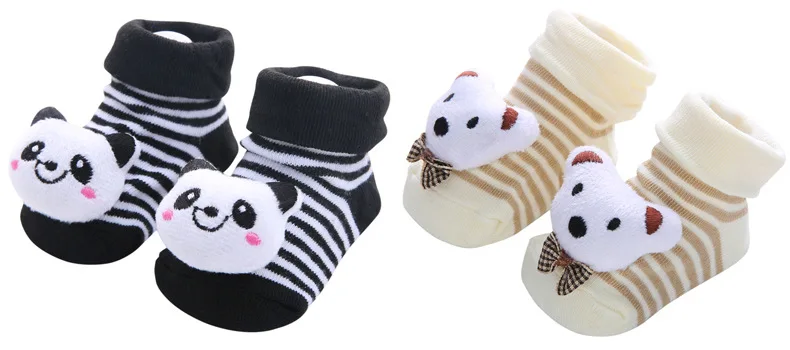 3 пар/лот, носки для малышей нескользящие носки-тапочки с рисунками из мультфильмов на резиновой подошве модные носки с рисунками животных на осень и весну для малышей от 0 до 12 месяцев, SA2200