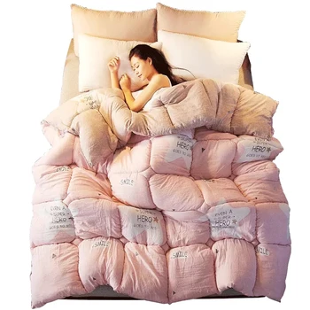 

Adult king/twin/queen size Winter Thick warm print quilts bedding comforter spring autumn single double soft duvet filling