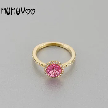 

High quality romantic pink bread women ring colorful colorful cake ice cream ring women jewelry
