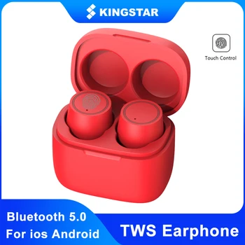 

KINGSTAR Wireless Earphones Bluetooth Headset Stereo Earbuds 5.0 Noise Cancelling Mic Touch Control Mini In-ear Music Earphones
