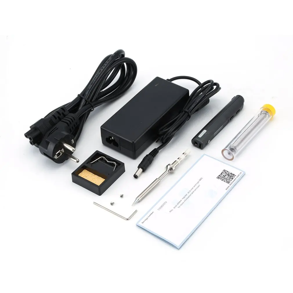 Type B TS100 65 Вт мини Электрический паяльник набор цифровой oled-дисплей температура регулируемая с припоя подставка паяный фитиль набор - Цвет: Type B