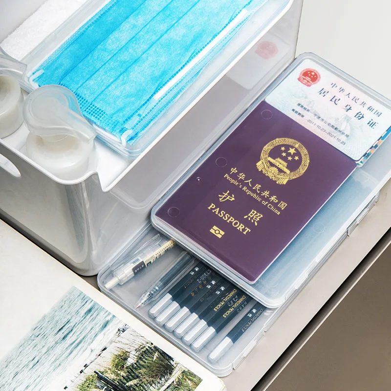 Transparent Face Masks Case Card Storage Box Dust-Proof Card Pack Business Finishing Box Battery Storage
