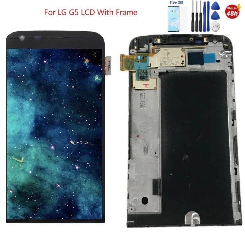 Display Da 5.3 "Per Lg G5 Lcd Touch Screen Con Digitalizzatore A Cornice Per Display Lcd Lg G5 H840 H850 H860 F700 H820 H831 Vs987 Ls992