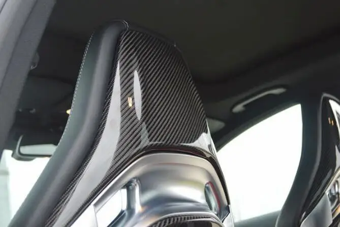 Для Benz A45/CLA45/GLA45/C43/C63/E43/E63 AMG- сухое сиденье из углеродного волокна задняя крышка-черный цвет