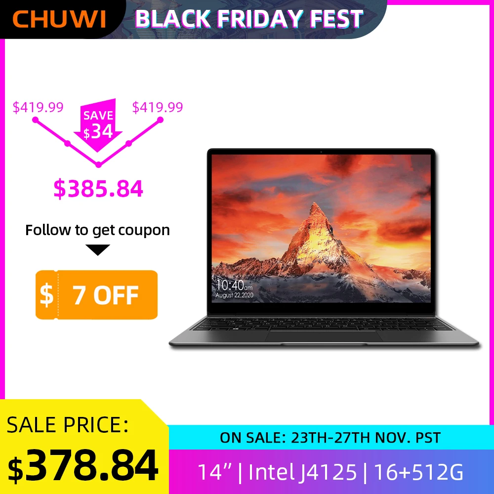 CHUWI GemiBook Pro 14 inch 2K Screen Laptop 16GB