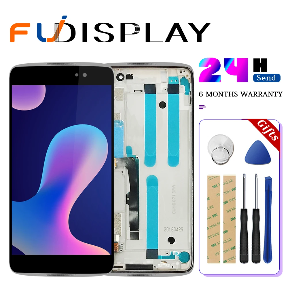 ЖК-дисплей + рамка 6055 для Alcatel One Touch Idol 4 LTE 6055P 6055Y 6055B 6055K кодирующий преобразователь
