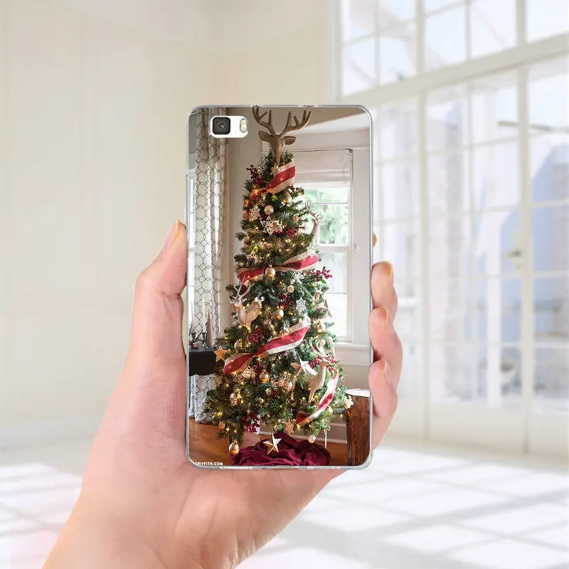 Cases for Huawei Honor 4C 5A 5C 5X 6 6A 6C 7 7A 7C 8 8C 8S 8X 8A 10 10i 20 20i Pro Lite Bags Happy New Year Christmas Tree - Цвет: Picture 10