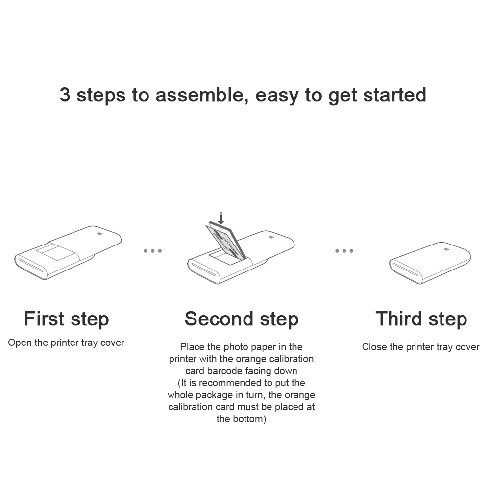 Original Xiaomi Mijia AR Printer Pocket Photo Mini Printer With DIY Share 500mAh Smart Printer Mork